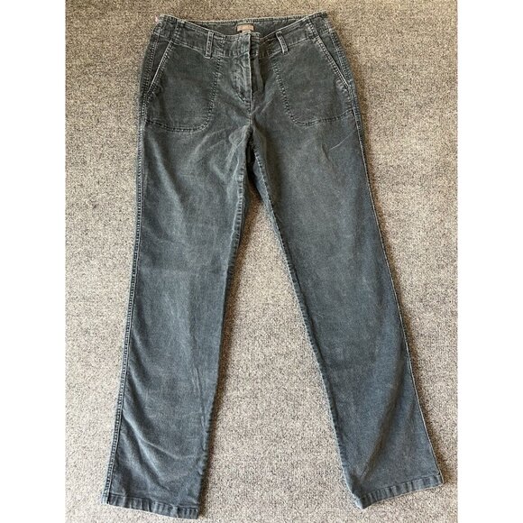 J Jill Jeans Women 10 Blue Corduroy Straight Slim Cotton Stretch 5 Pocket Pants - Picture 1 of 7